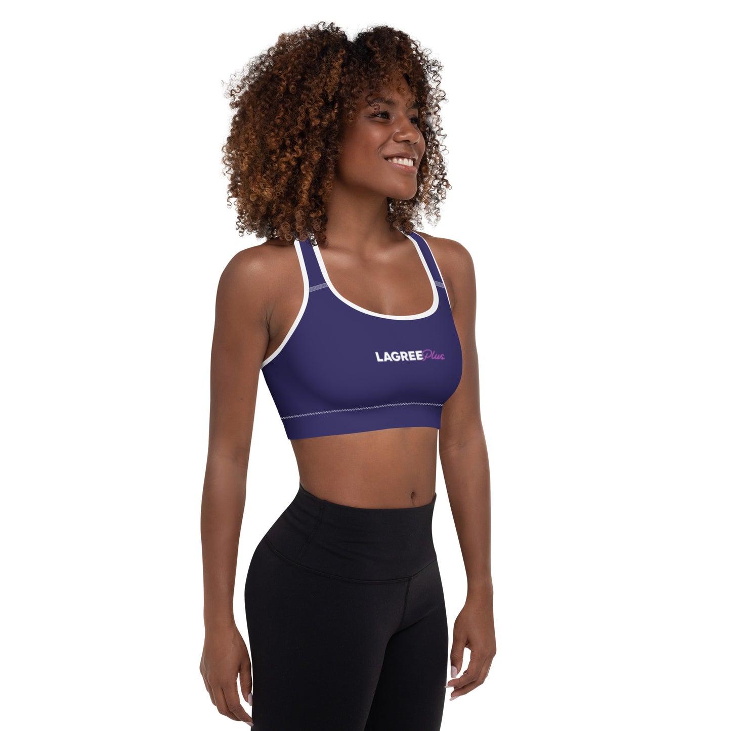 LAGREE Plus Padded Sports Bra Purple