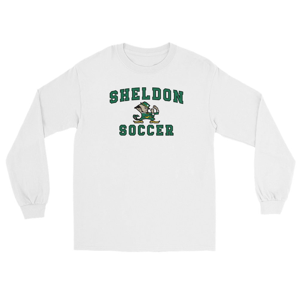 Sheldon SOccer_Men’s Long Sleeve Shirt_Fighting Soccer
