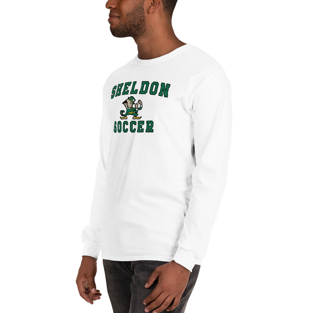Sheldon Soccer_Men’s Long Sleeve Shirt_Fighting Soccer
