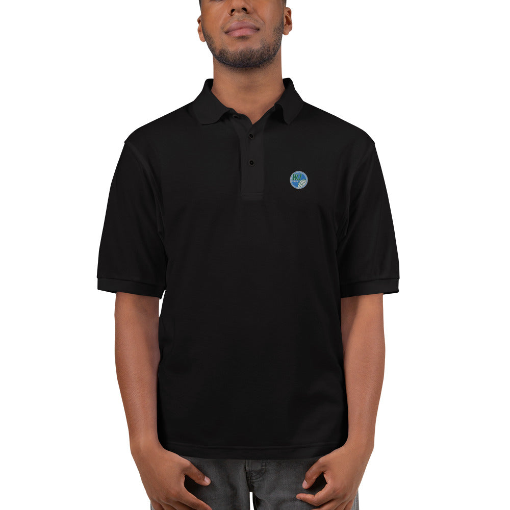 Circle Logo Men's Premium Embroidered  Polo