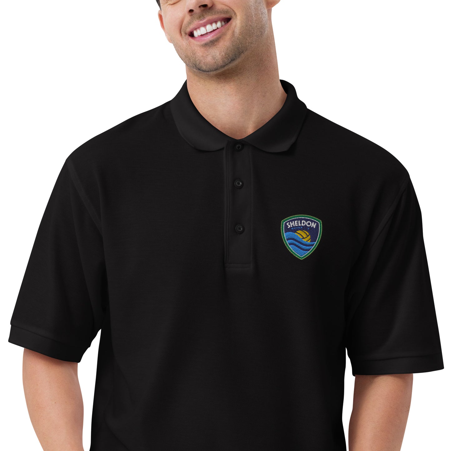 Sheldon Water Polo_Men's Premium Polo_FC_Embroidered