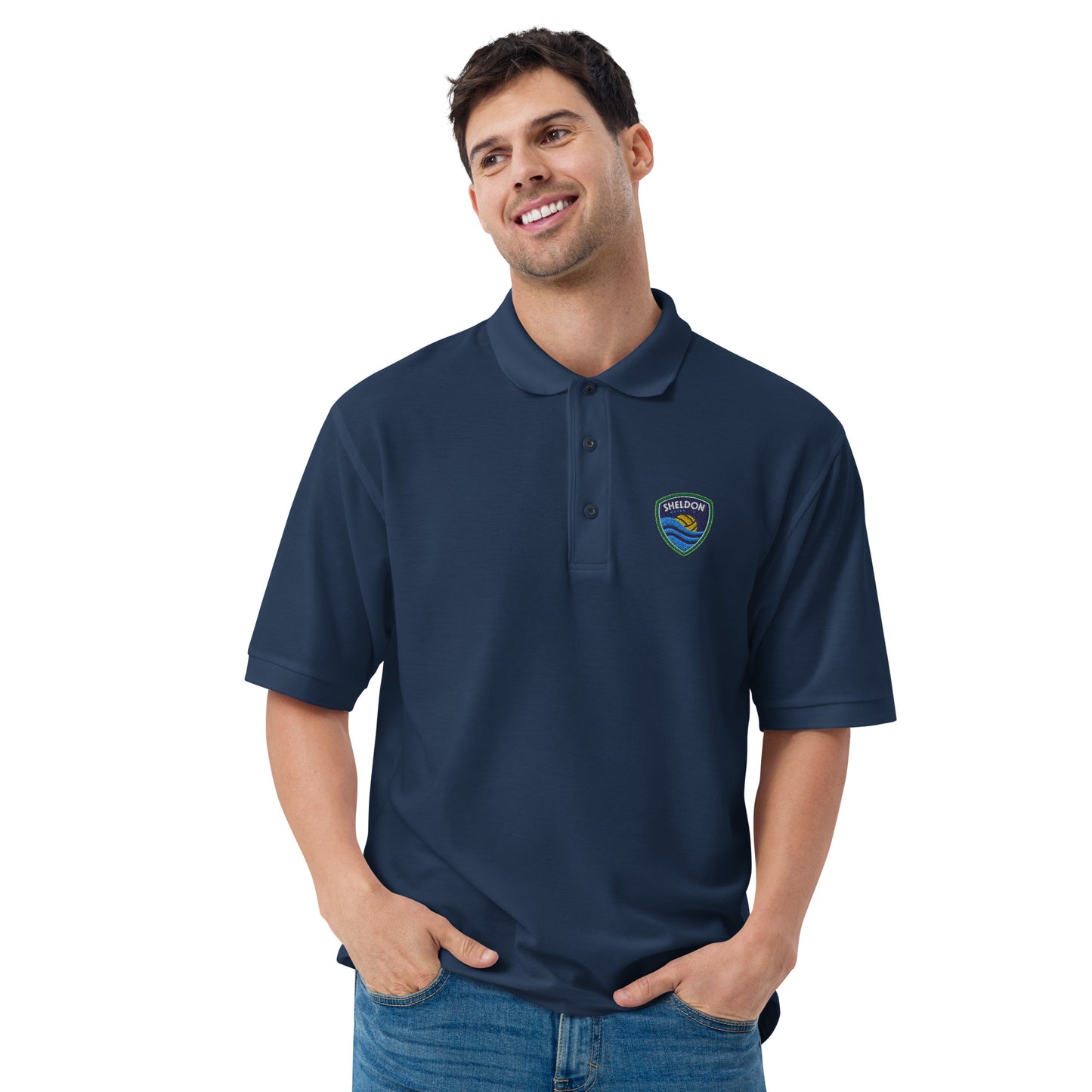 Sheldon Water Polo_Men's Premium Polo_FC_Embroidered