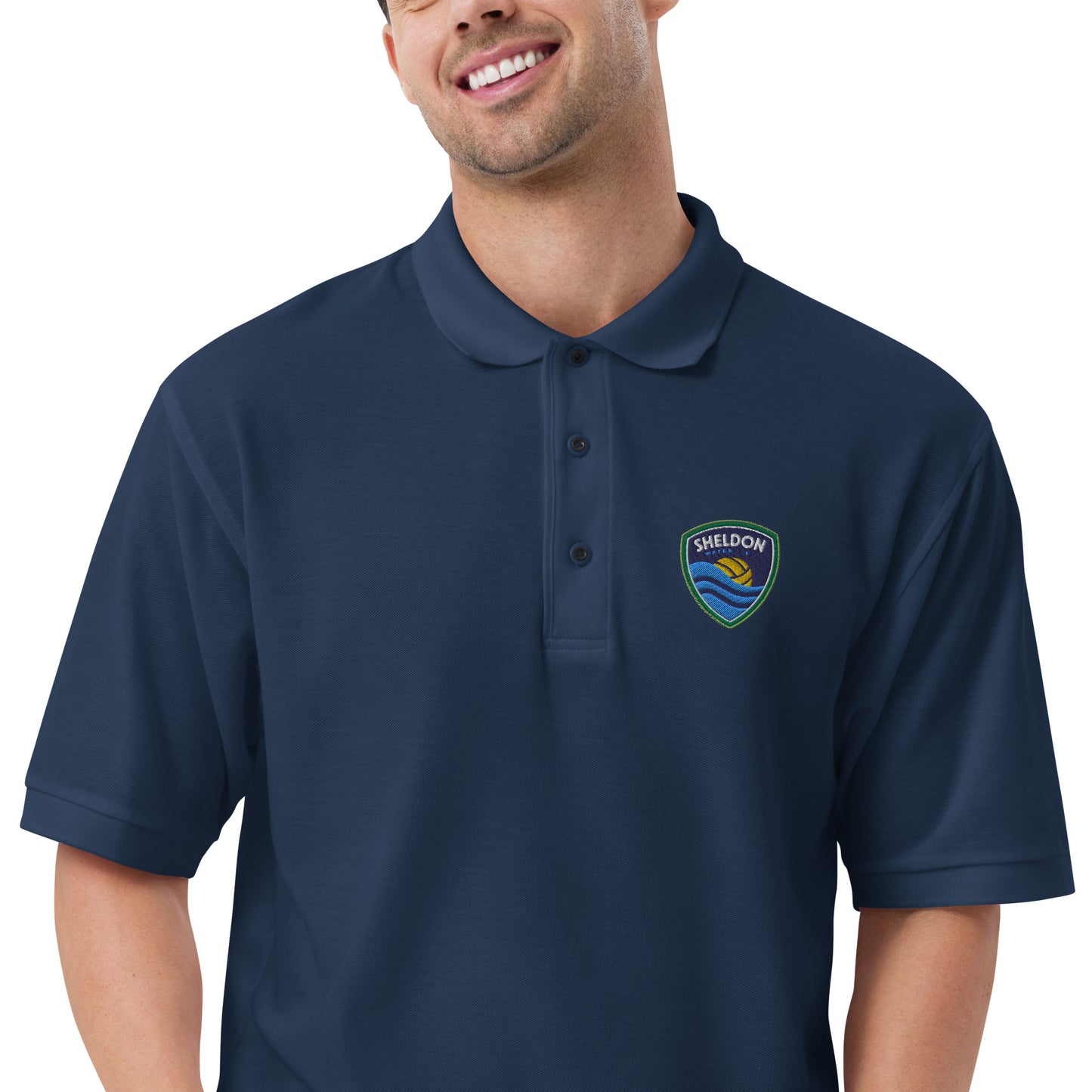 Sheldon Water Polo_Men's Premium Polo_FC_Embroidered