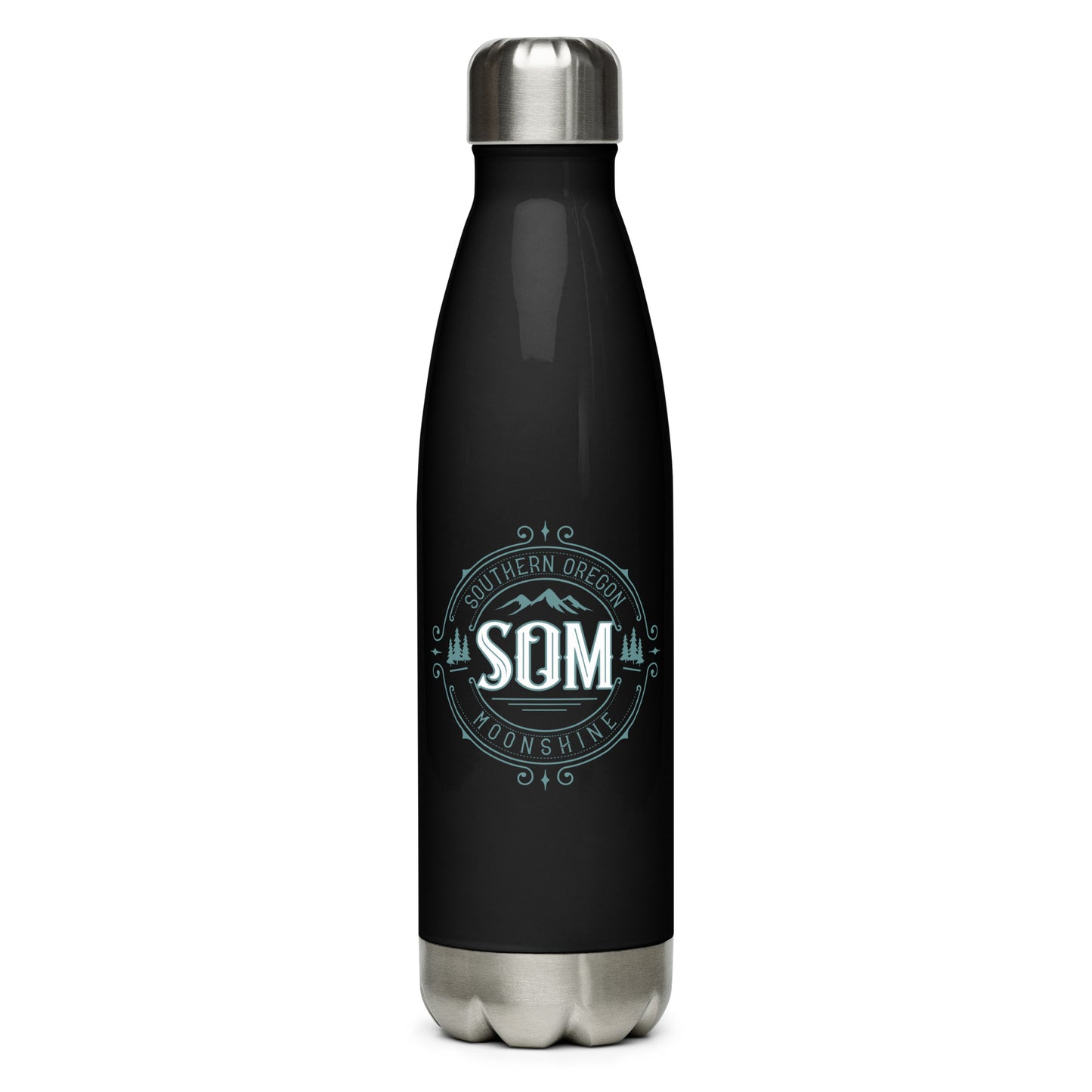 SOM_Stainless steel water bottle_Green Logo