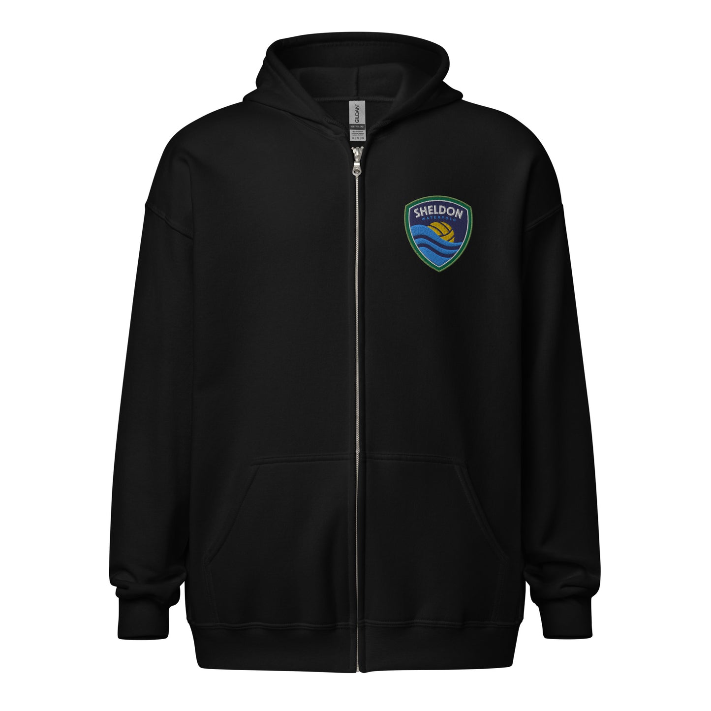 Sheldon Water Polo_Unisex heavy blend zip hoodie_FC_Embroidered