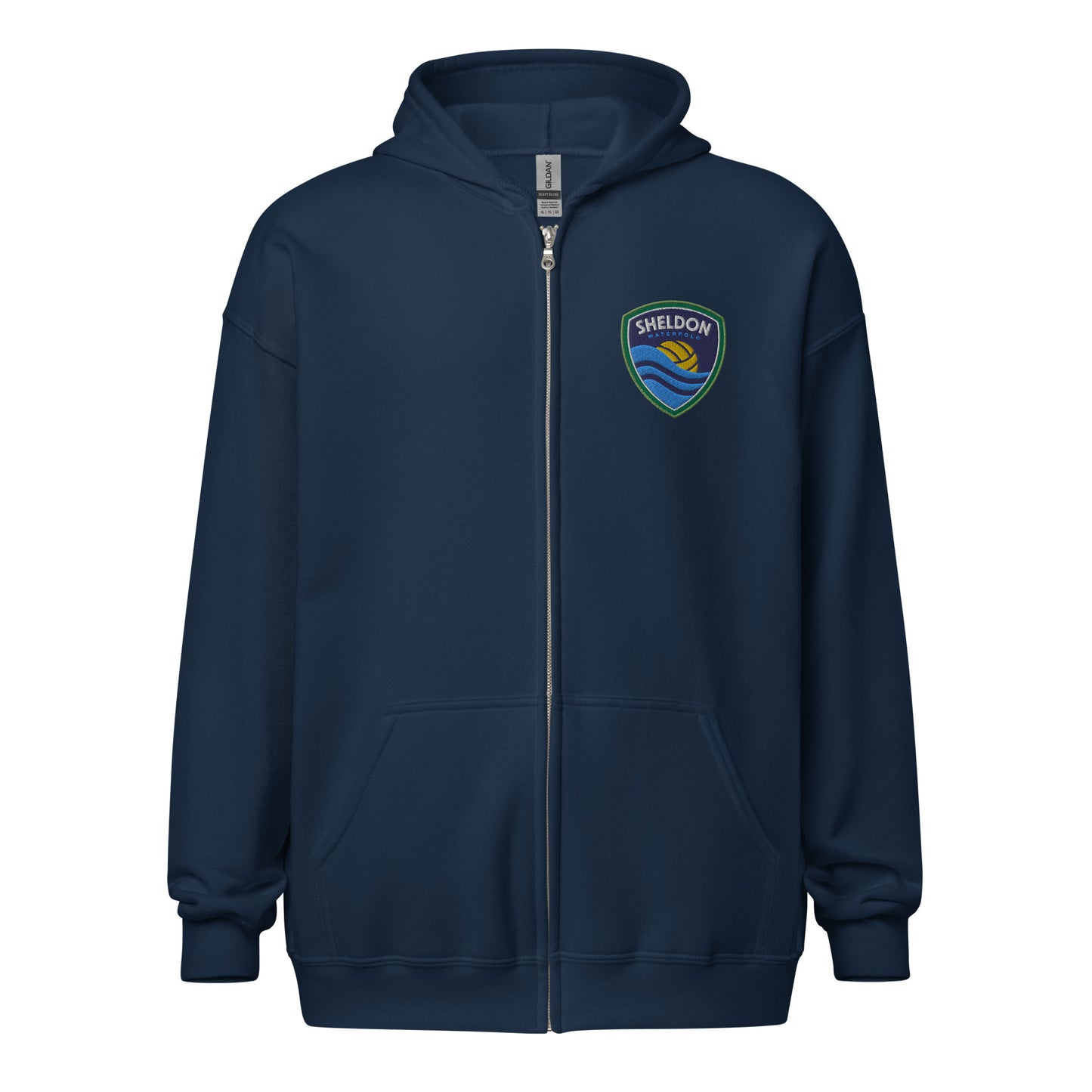 Sheldon Water Polo_Unisex heavy blend zip hoodie_FC_Embroidered