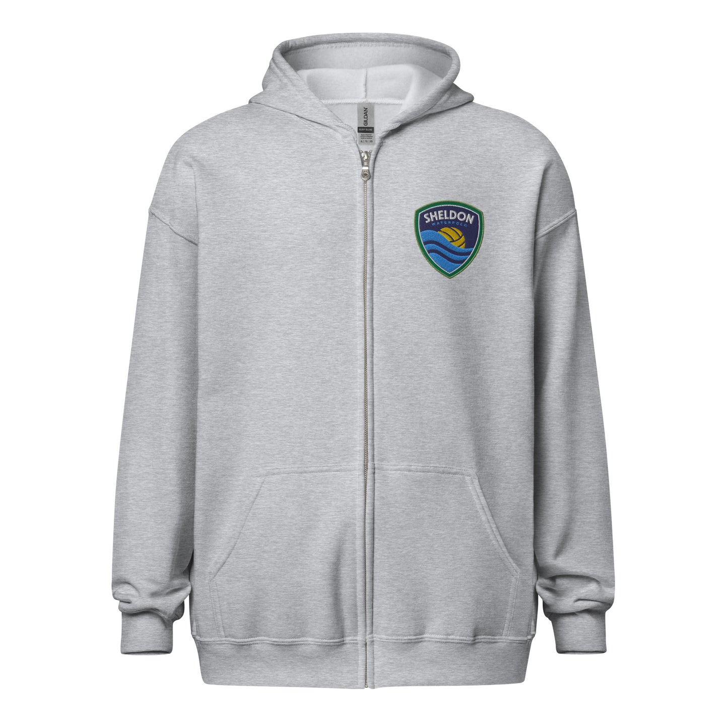 Sheldon Water Polo_Unisex heavy blend zip hoodie_FC_Embroidered