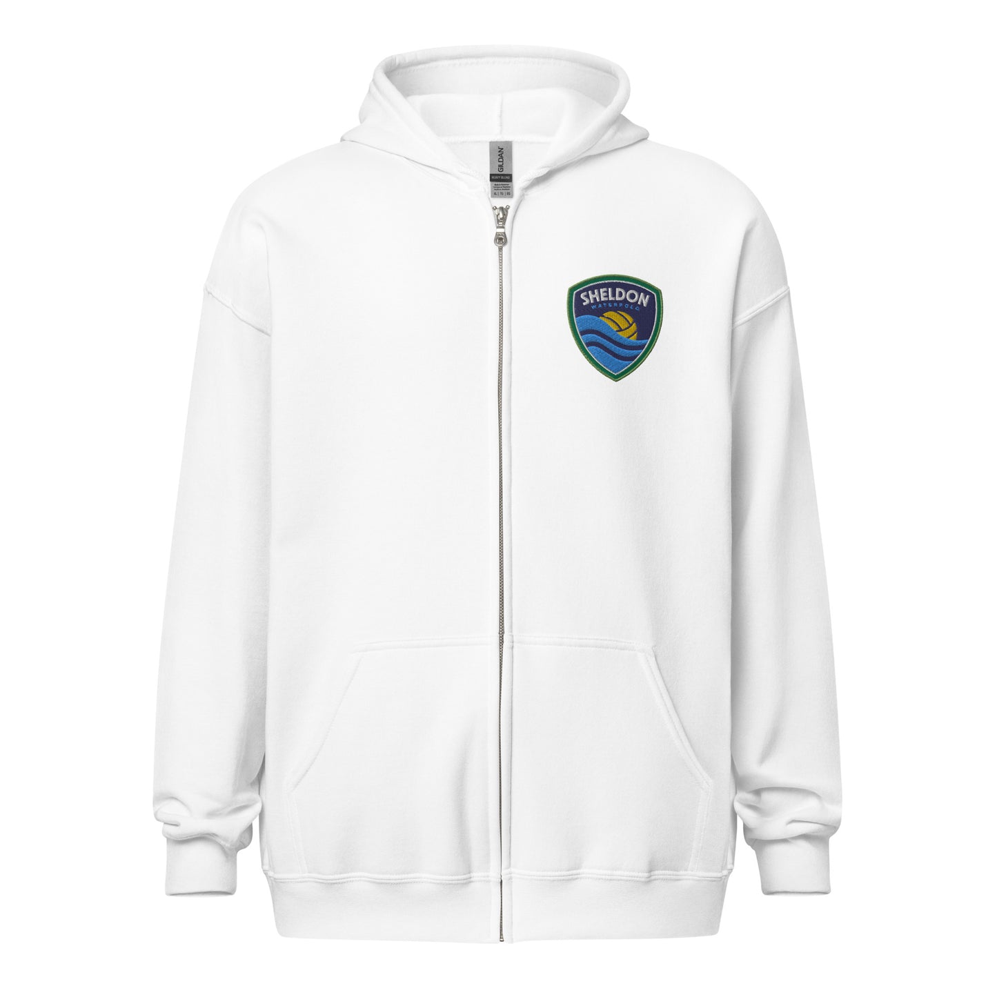 Sheldon Water Polo_Unisex heavy blend zip hoodie_FC_Embroidered
