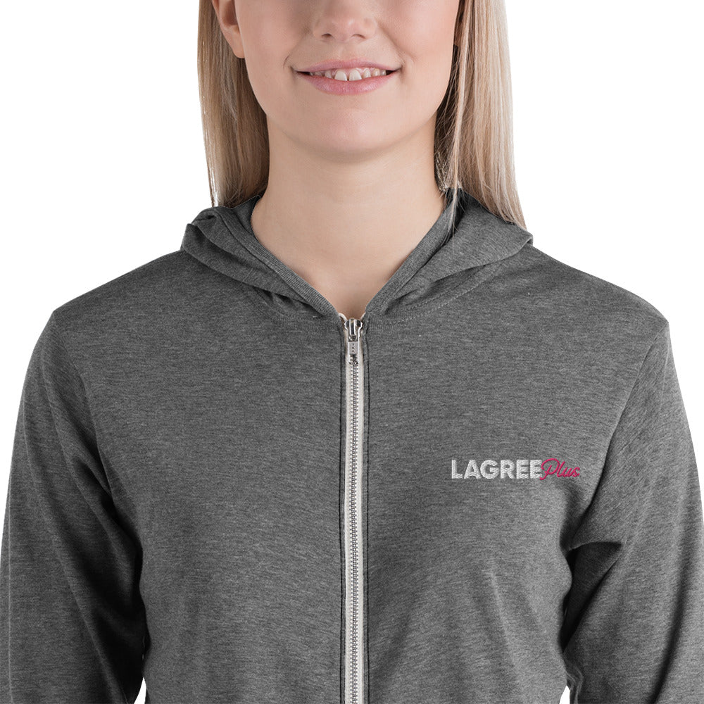 LAGREE Plus Unisex zip hoodie