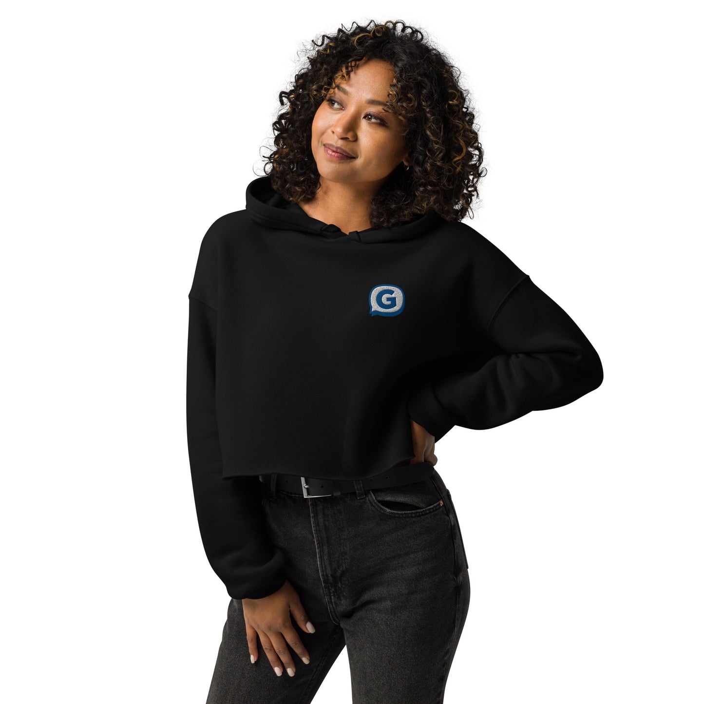 GGG - Women's Crop Hoodie_Embroidered