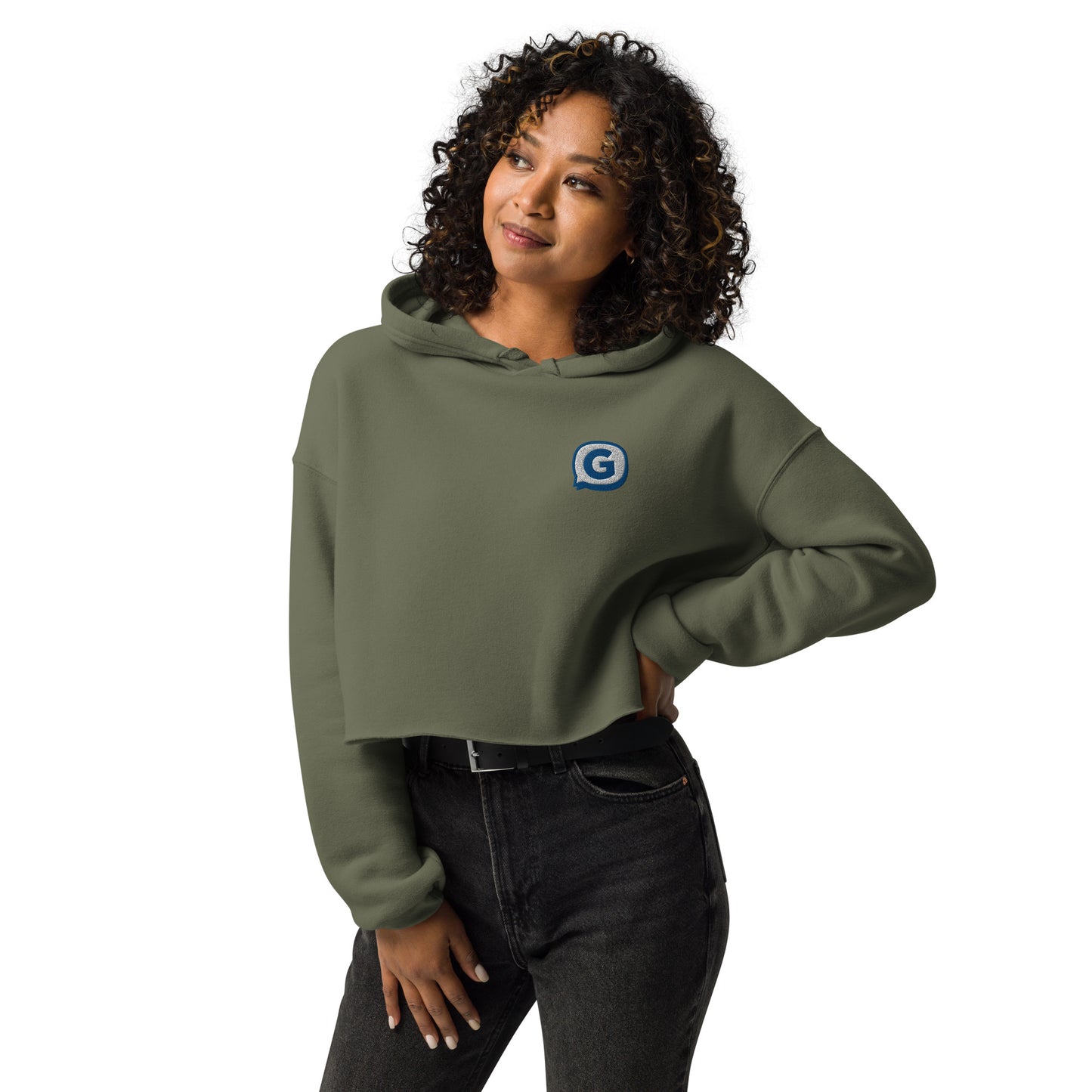 GGG - Women's Crop Hoodie_Embroidered