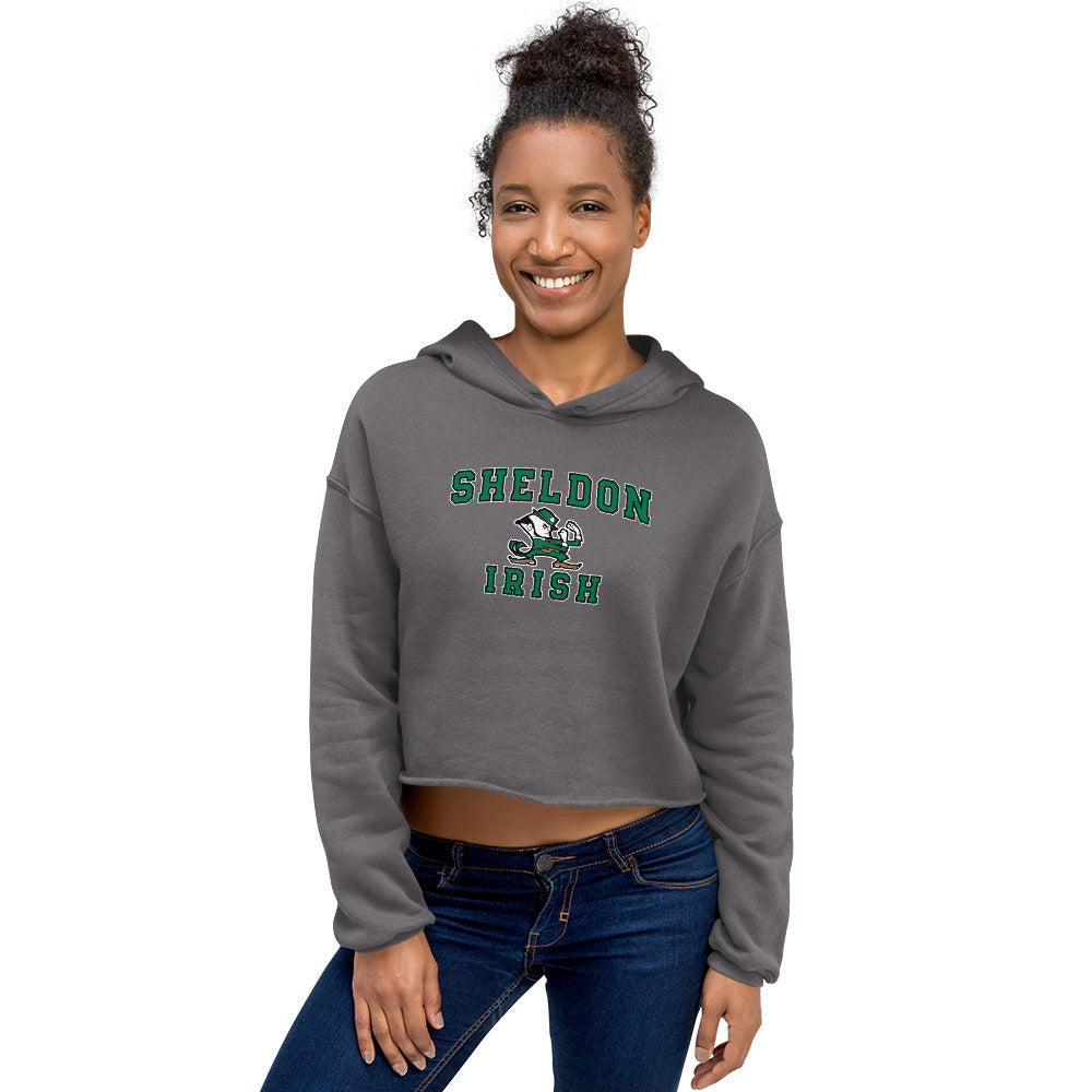 Sheldon Soccer_Crop Hoodie_Fighting Irish