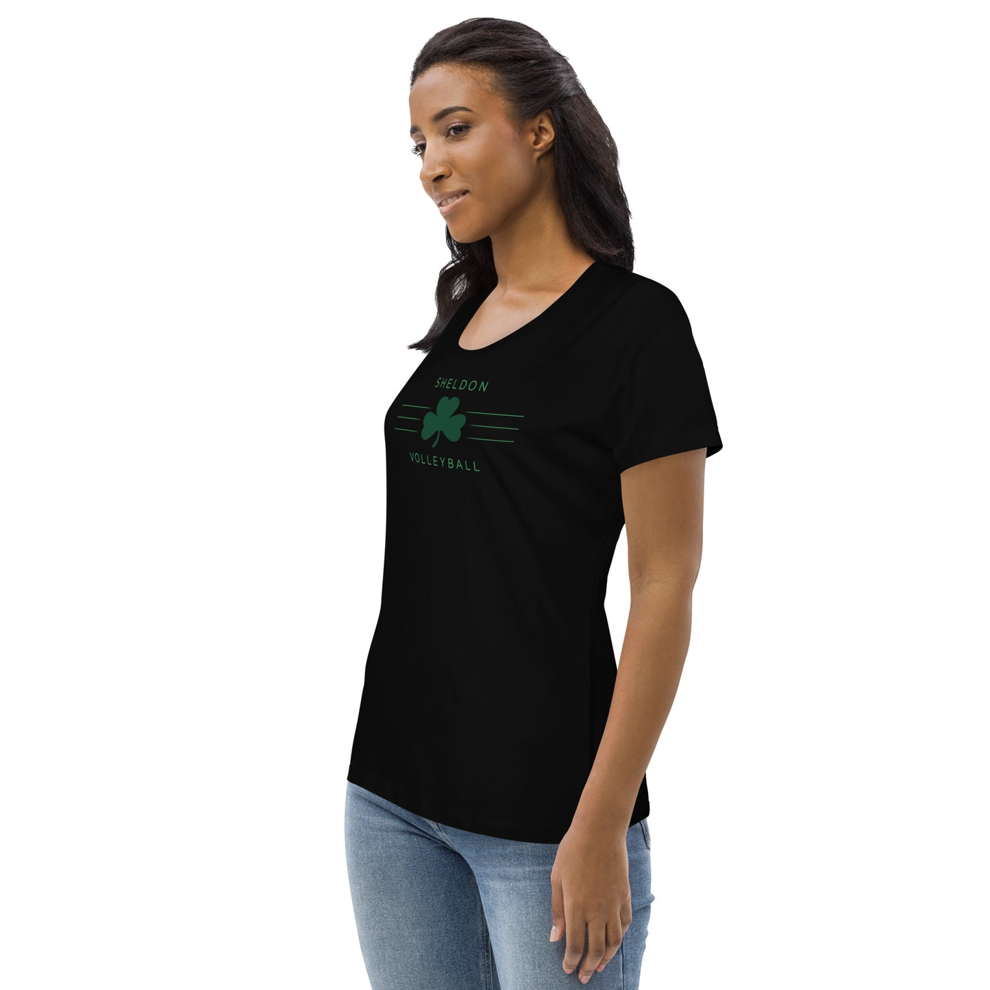 SV_Sheldon Volleyball Women's fitted eco tee