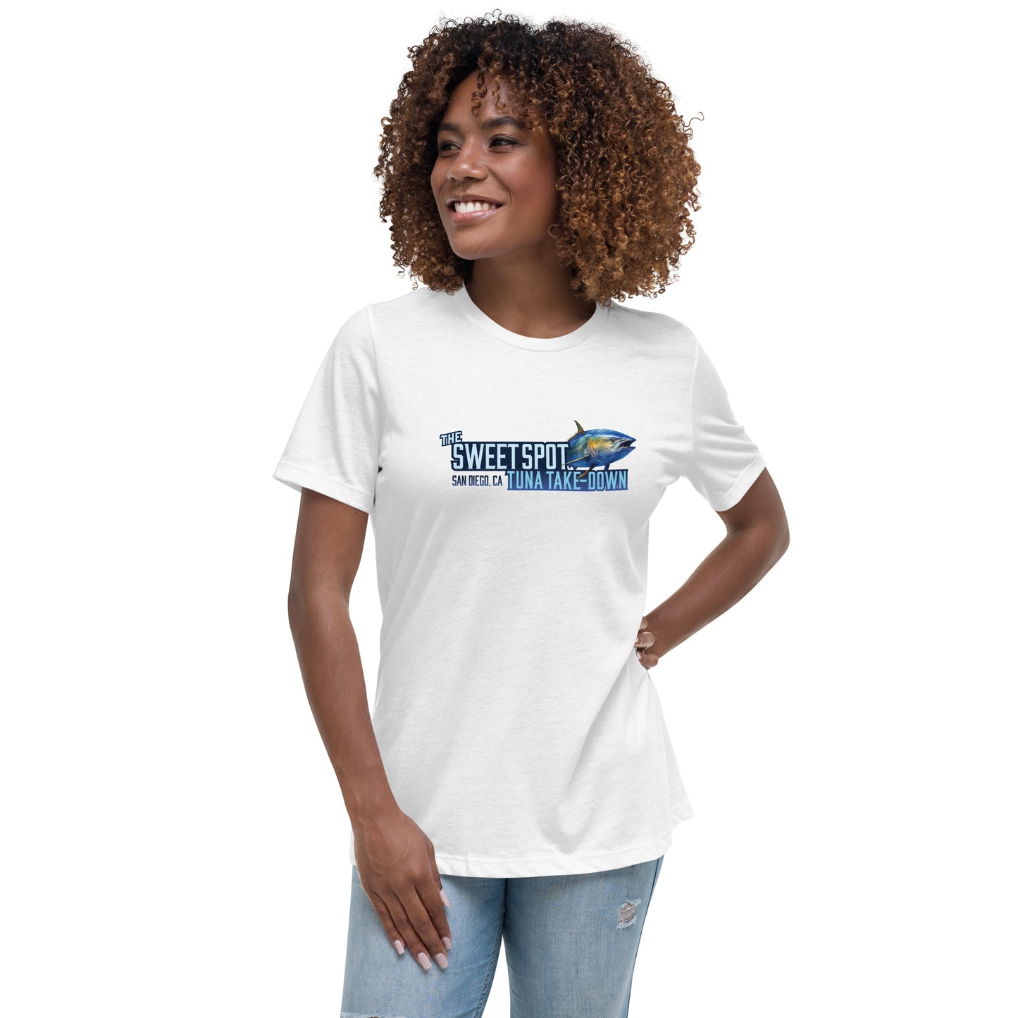 SSGS_Women's Tuna Take-down Stretch Logo Relaxed T-Shirt