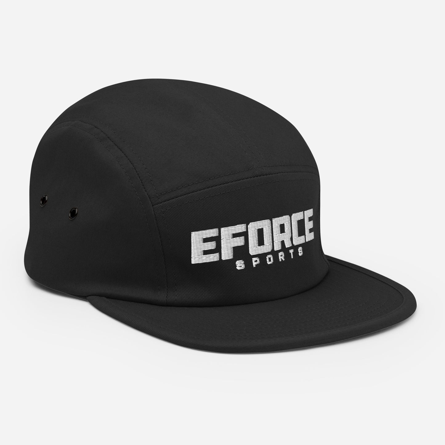 EF_Five Panel Cap_White Logo