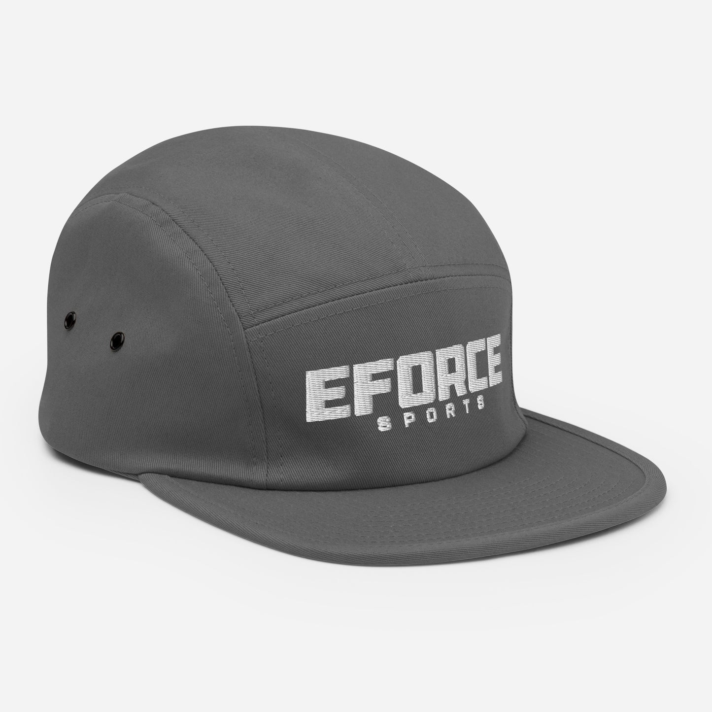 EF_Five Panel Cap_White Logo