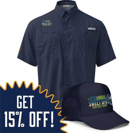 Tuna Take Down Platinum Hat  & Columbia SHrit Bundle