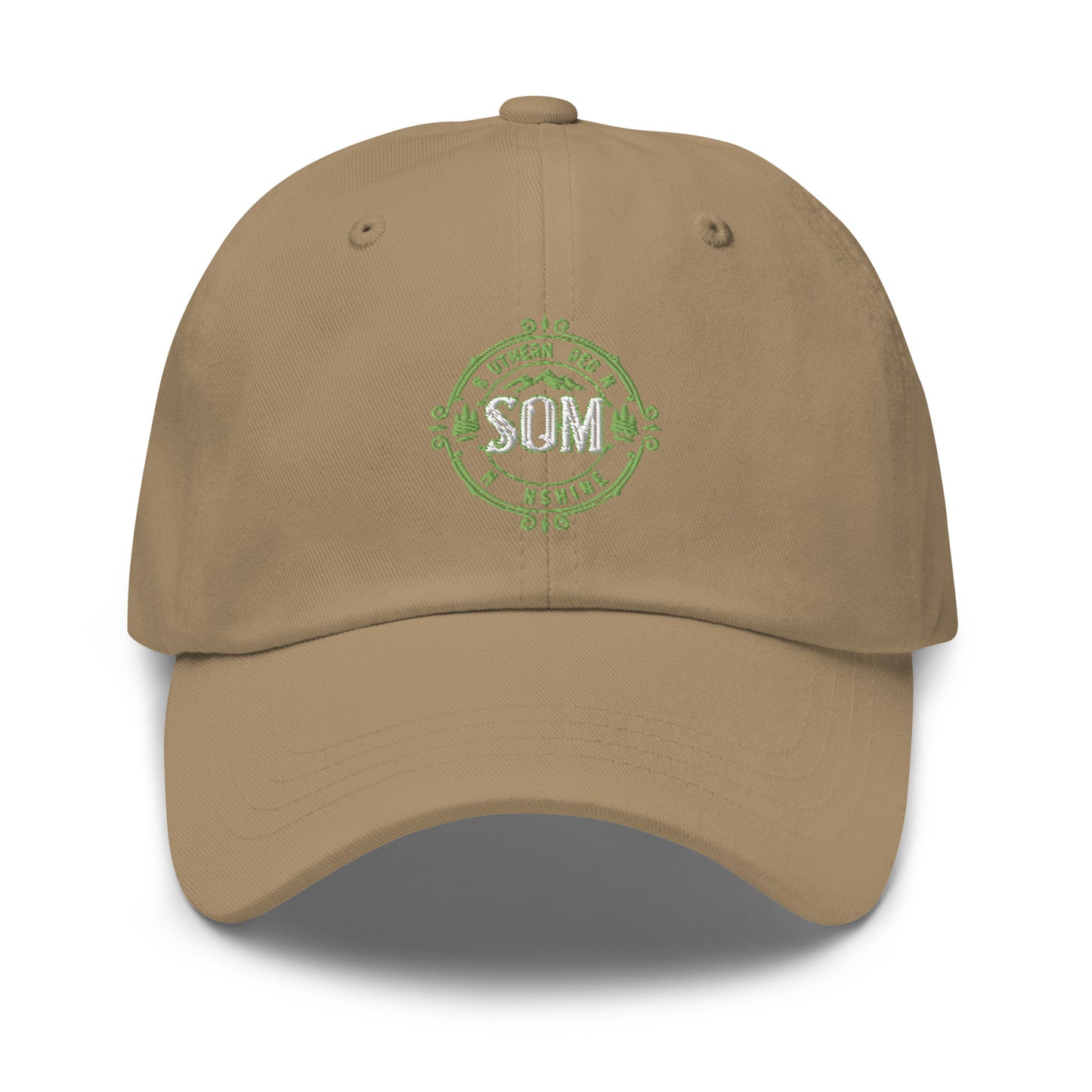 SOM_Dad hat_Embroidered Green Logo