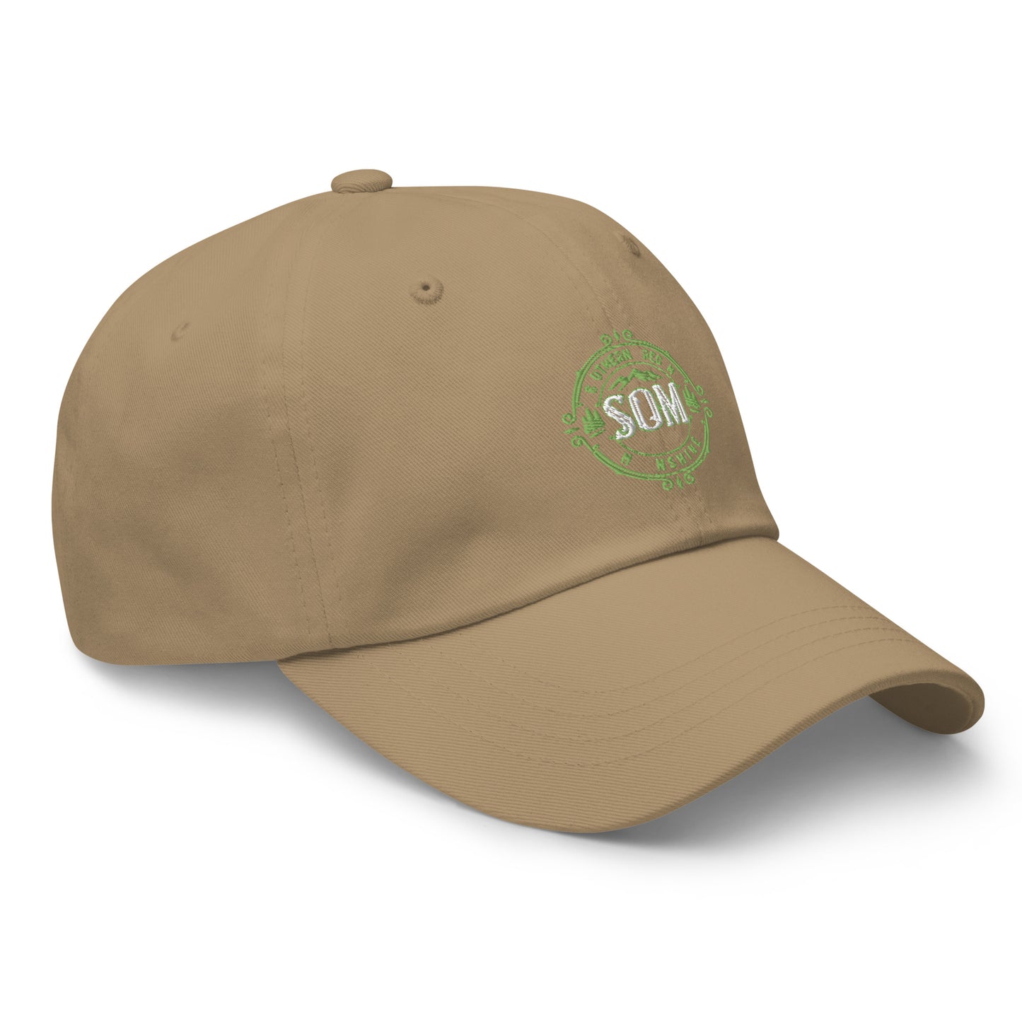 SOM_Dad hat_Embroidered Green Logo