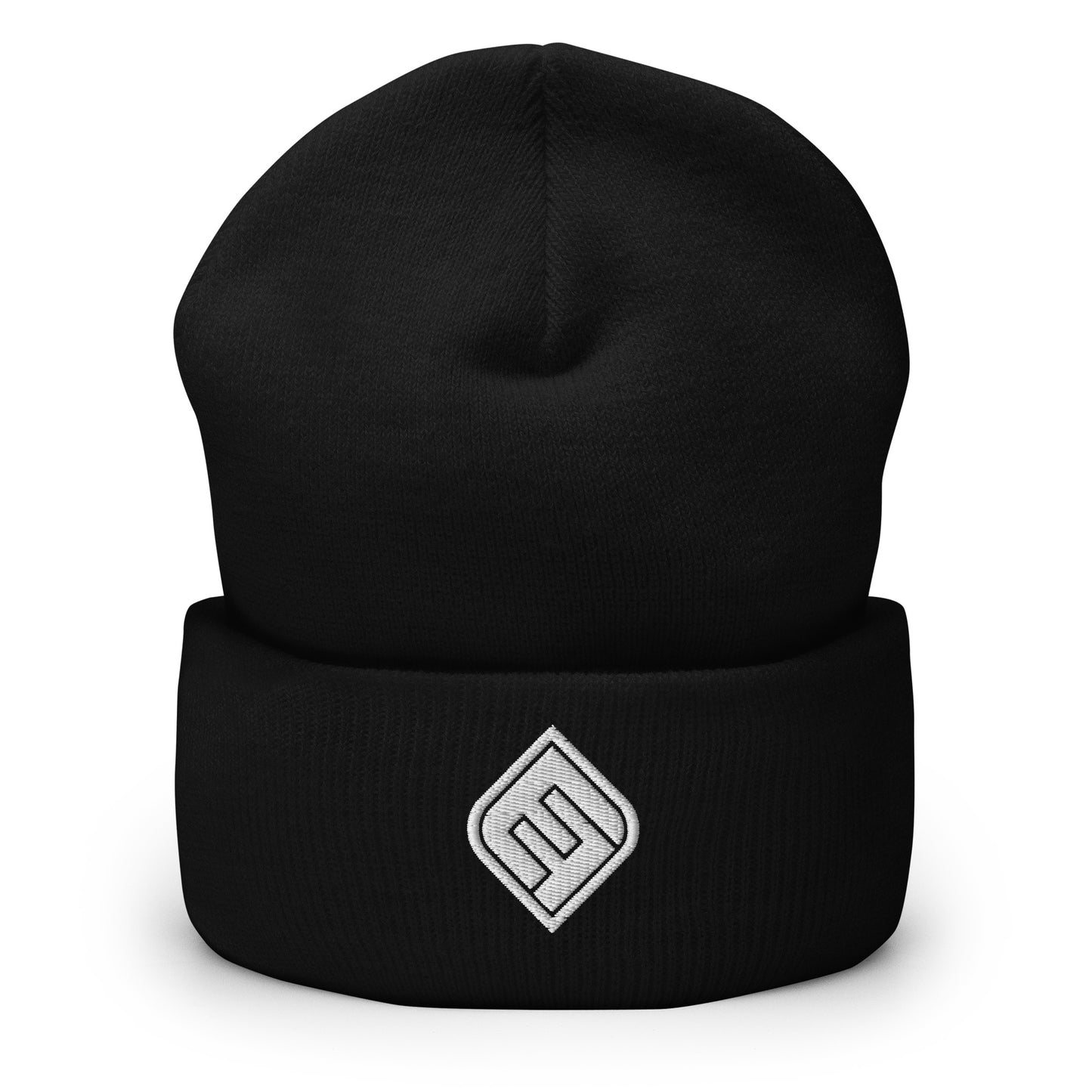 EF_Cuffed Beanie_White Diamond Logo