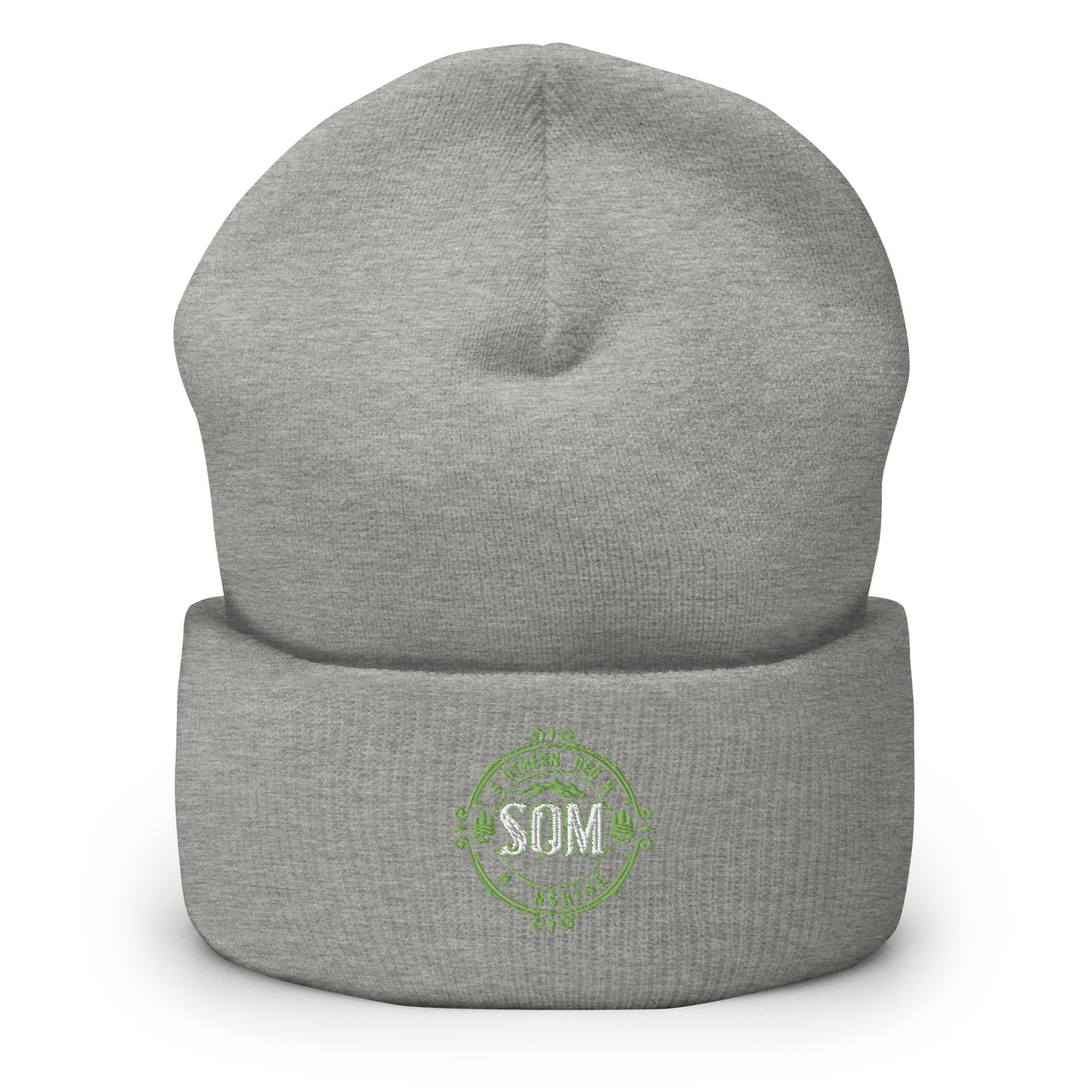 SOM_Cuffed Beanie_Embroidered Green Logo