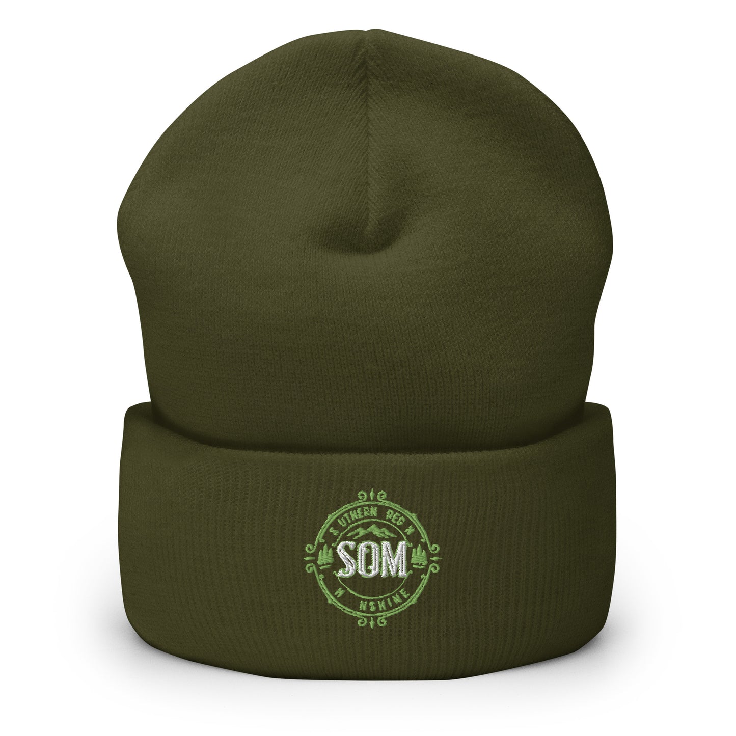 SOM_Cuffed Beanie_Embroidered Green Logo