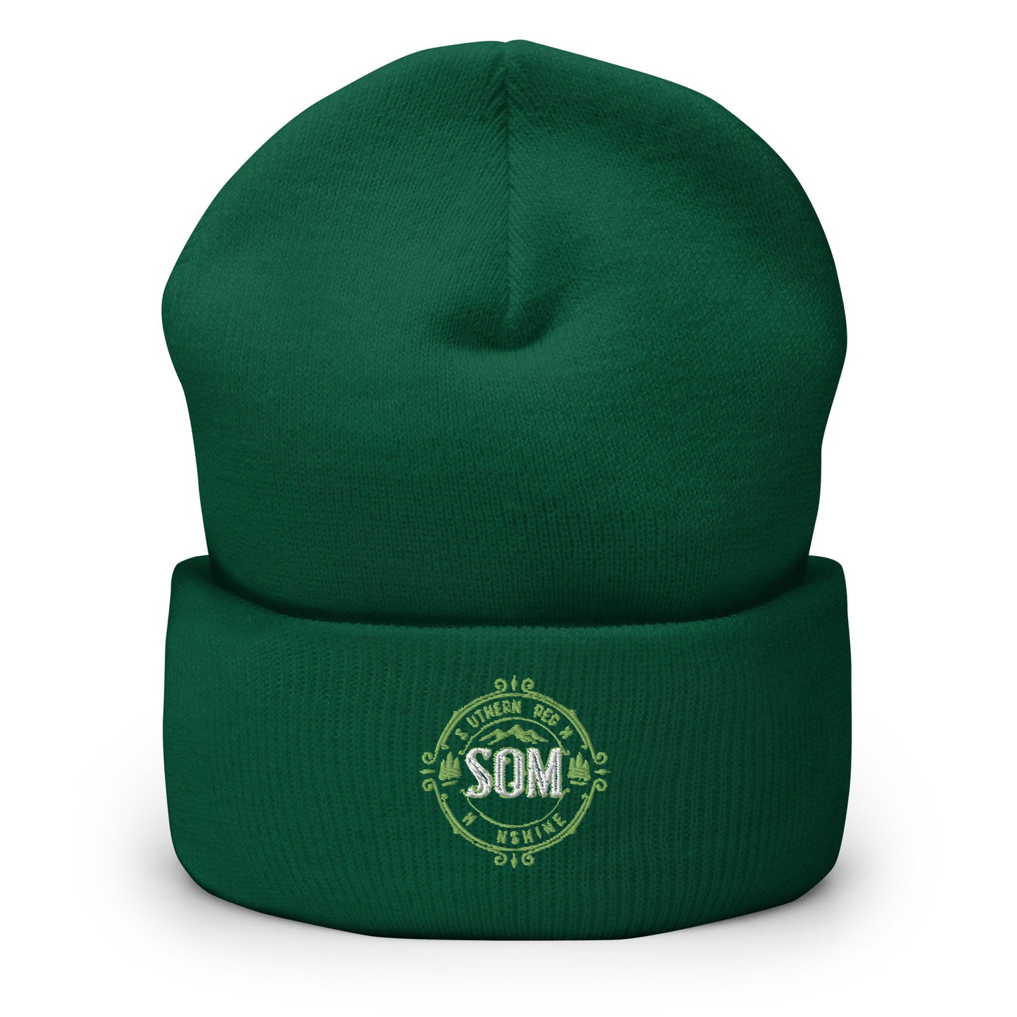 SOM_Cuffed Beanie_Embroidered Green Logo