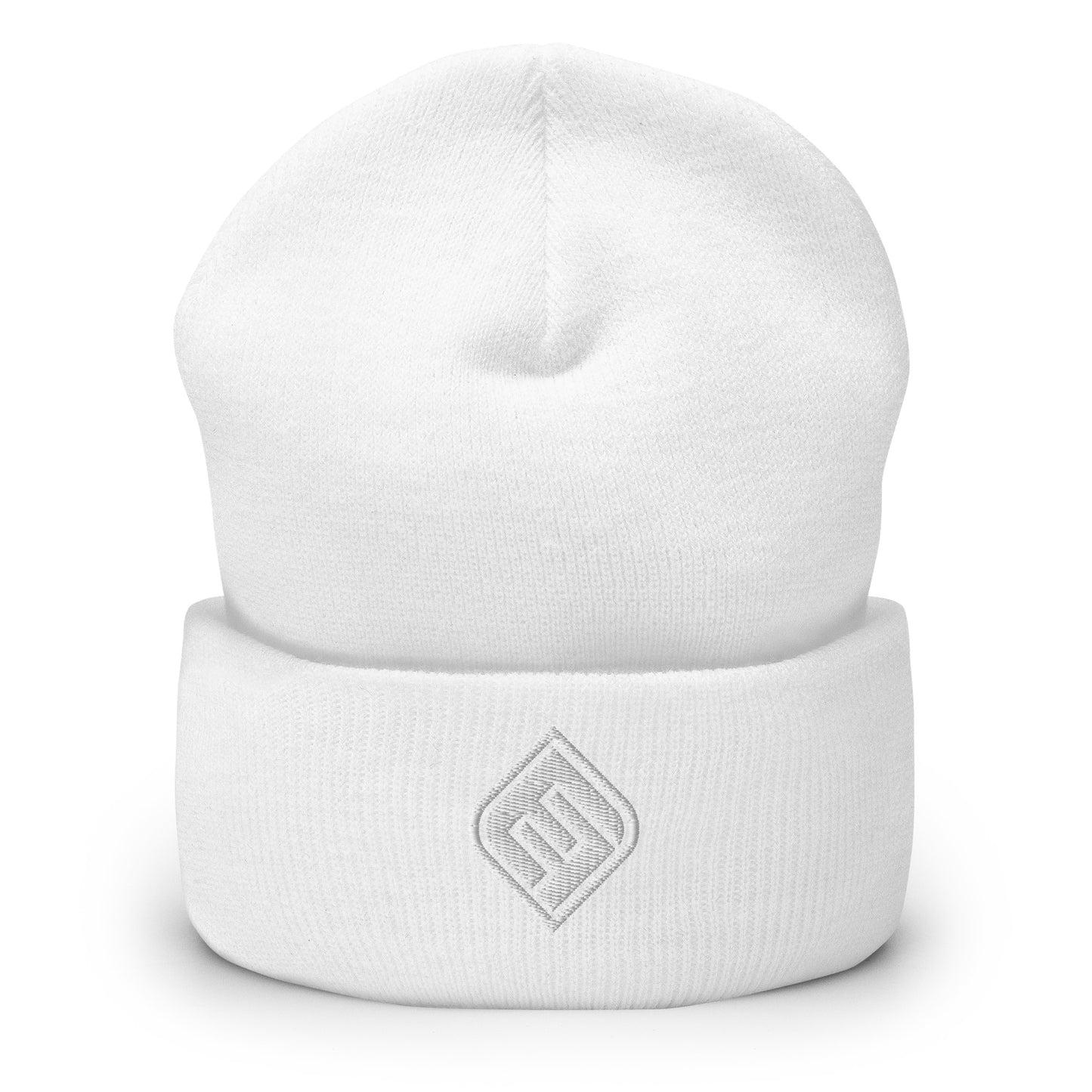 EF_Cuffed Beanie_White Diamond Logo