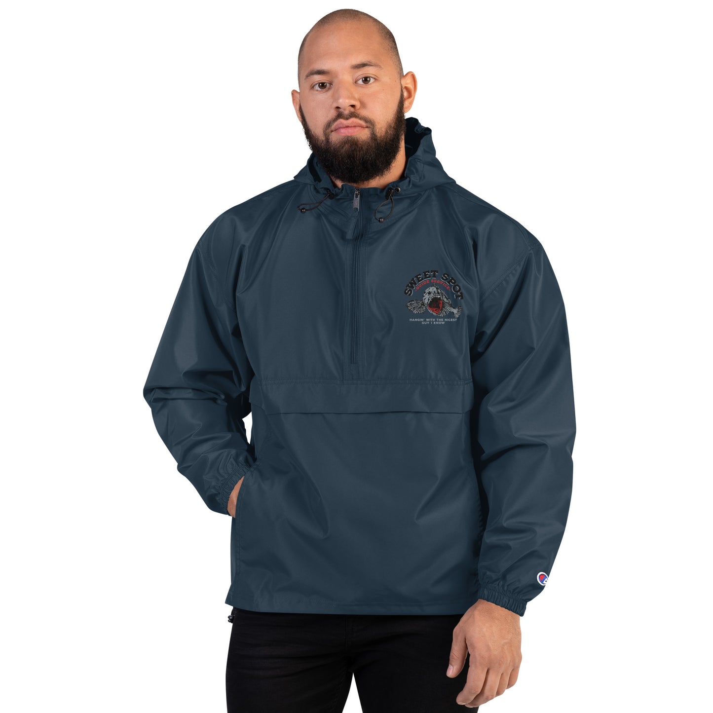 SSGS_Fish Embroidered Champion Packable Jacket