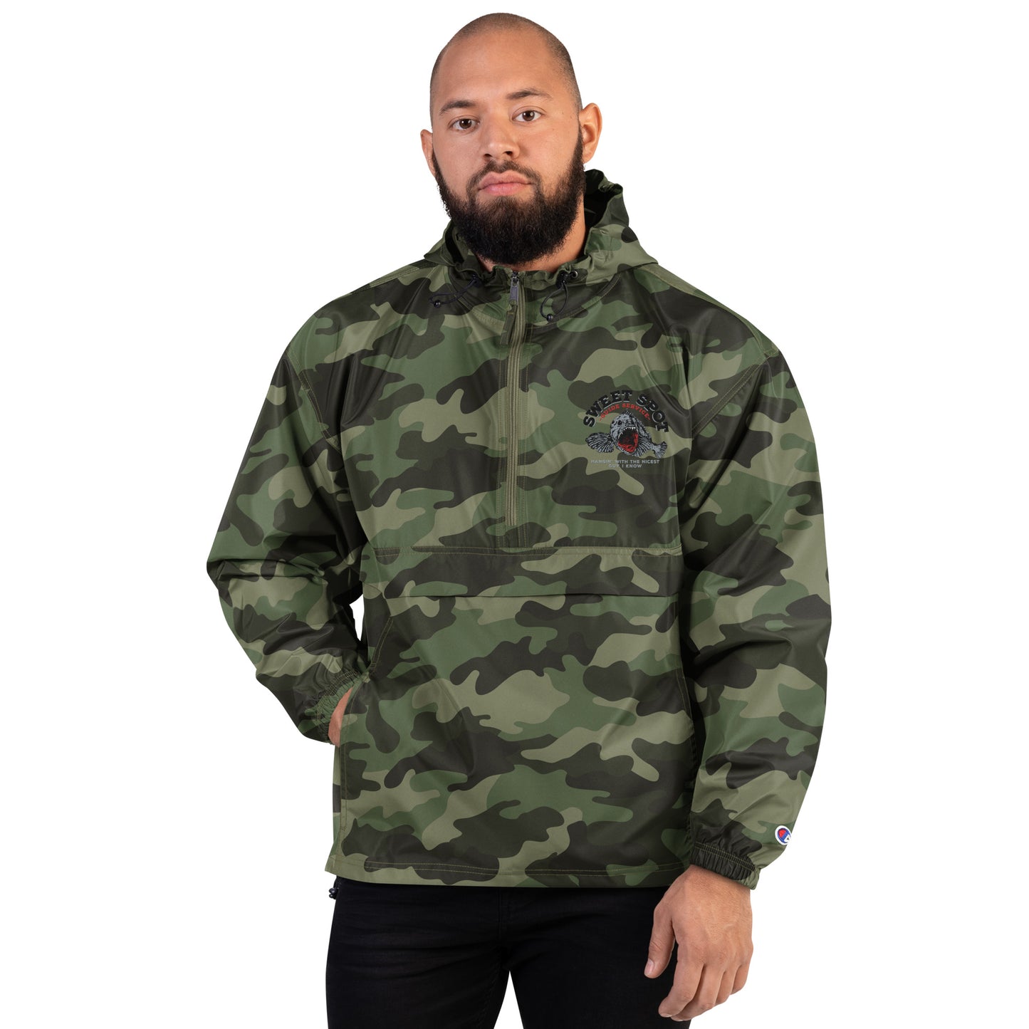 SSGS_Fish Embroidered Champion Packable Jacket