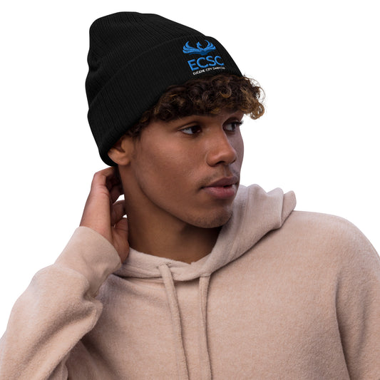 ECSC_Ribbed knit beanie Full logo