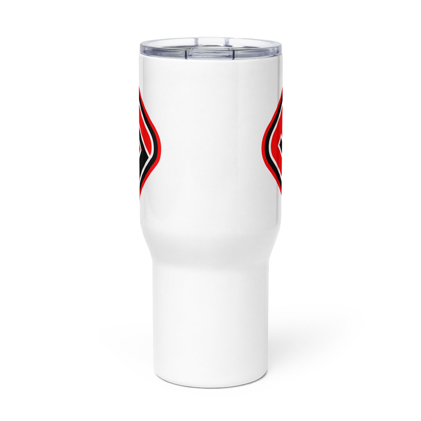 Travel mug with a handle_Red Logo