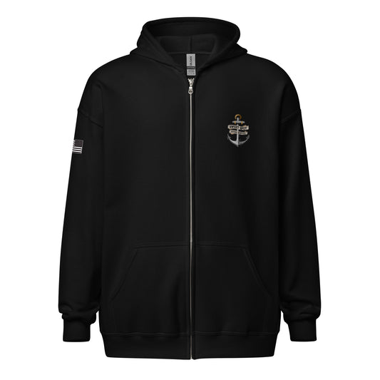 Anchor Unisex zip hoodie