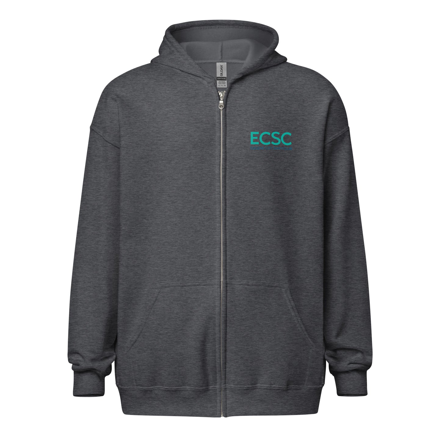 ECSC_Unisex heavy blend zip hoodie Front Back Logo