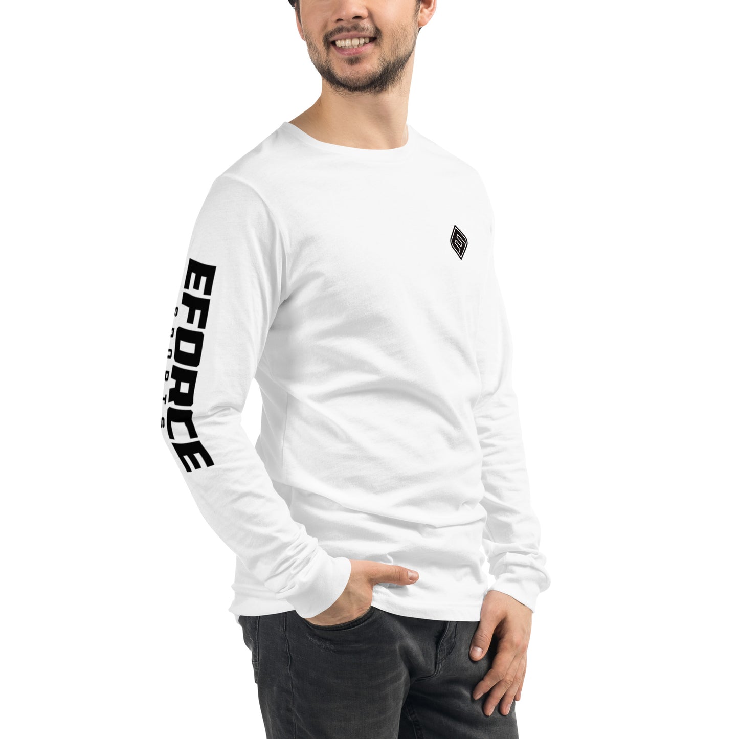 EF_Unisex Long Sleeve Tee_Black Arm Logo