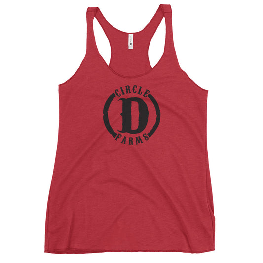 CD_Women's Racerback Tank_Printed Black Logo