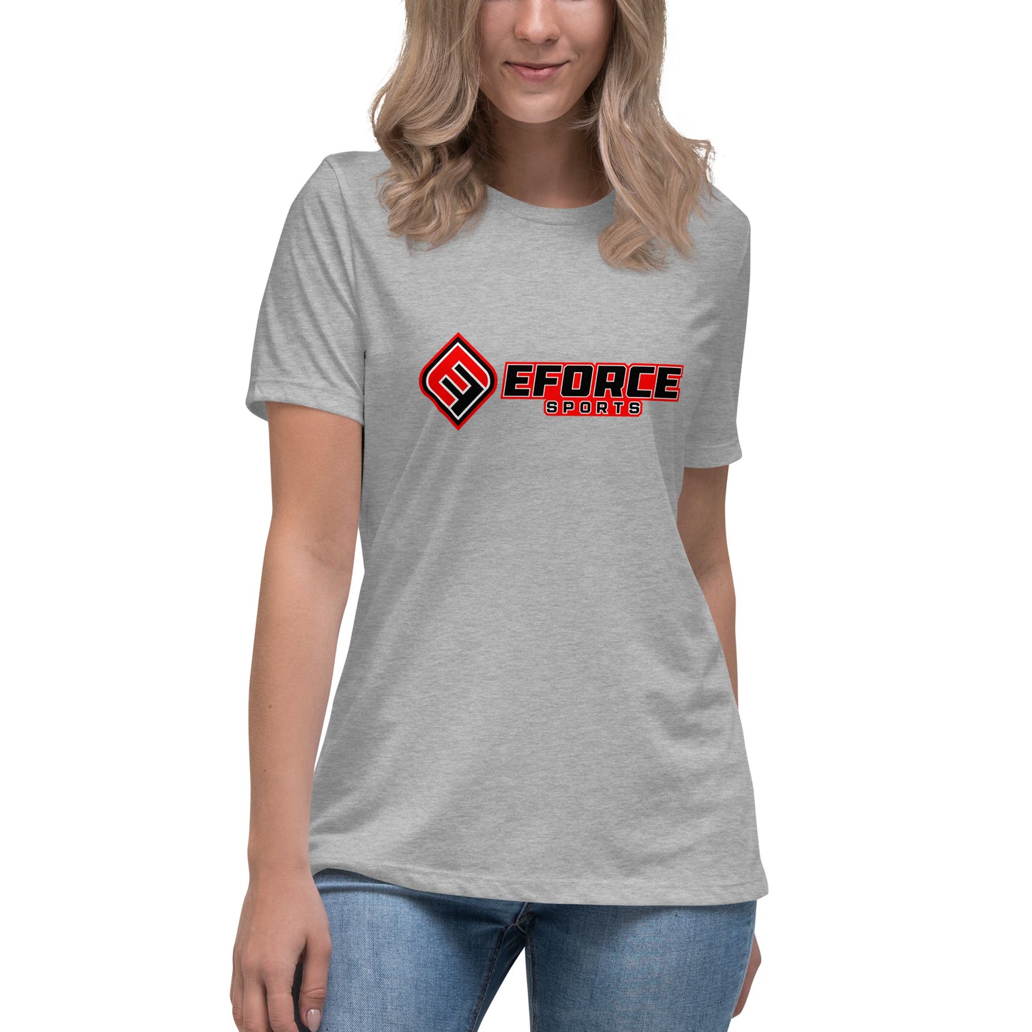 Women's Relaxed T-Shirt_Red Logo