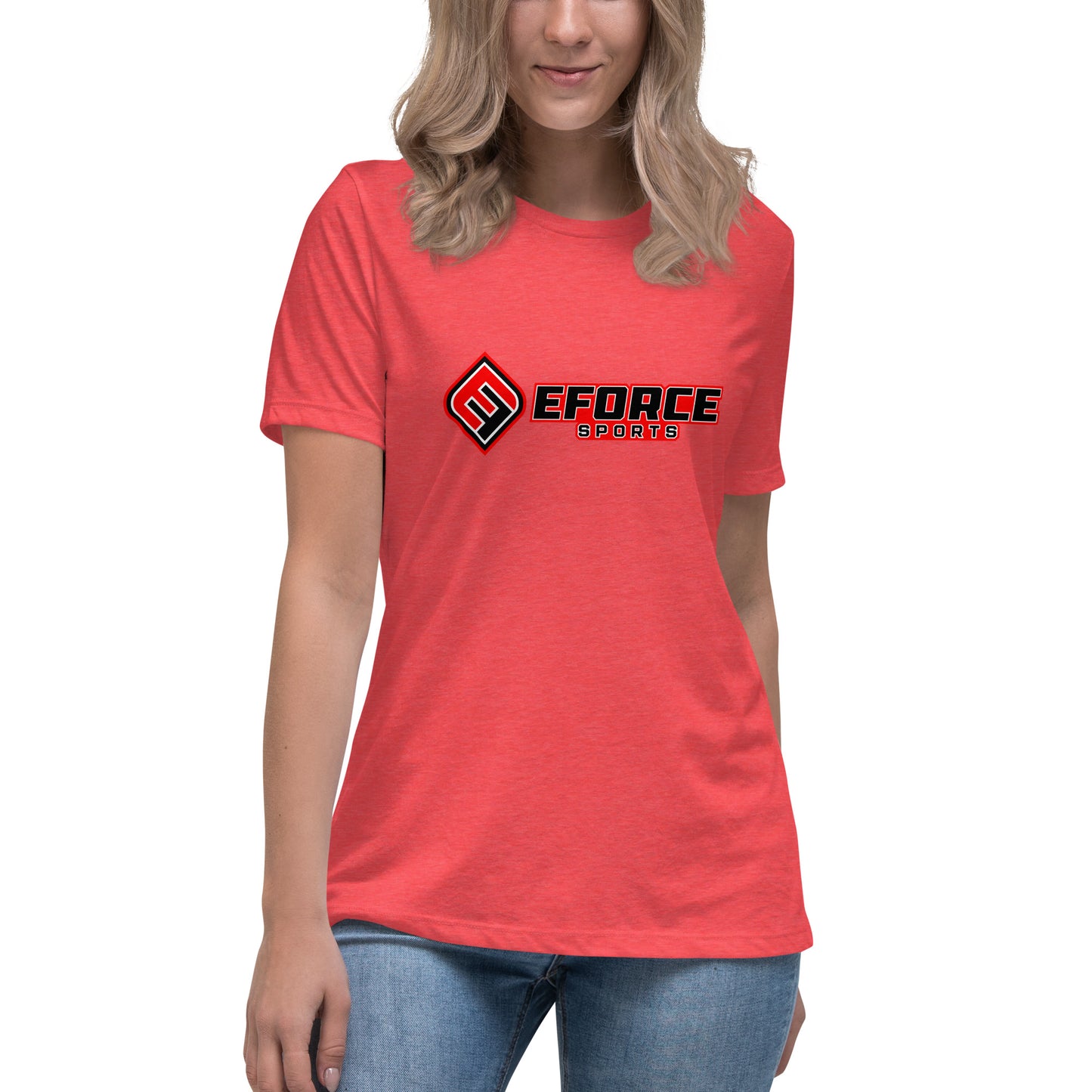 Women's Relaxed T-Shirt_Red Logo