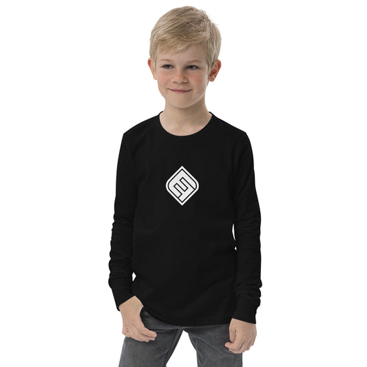 EF_Youth long sleeve tee_White Diamond Logo