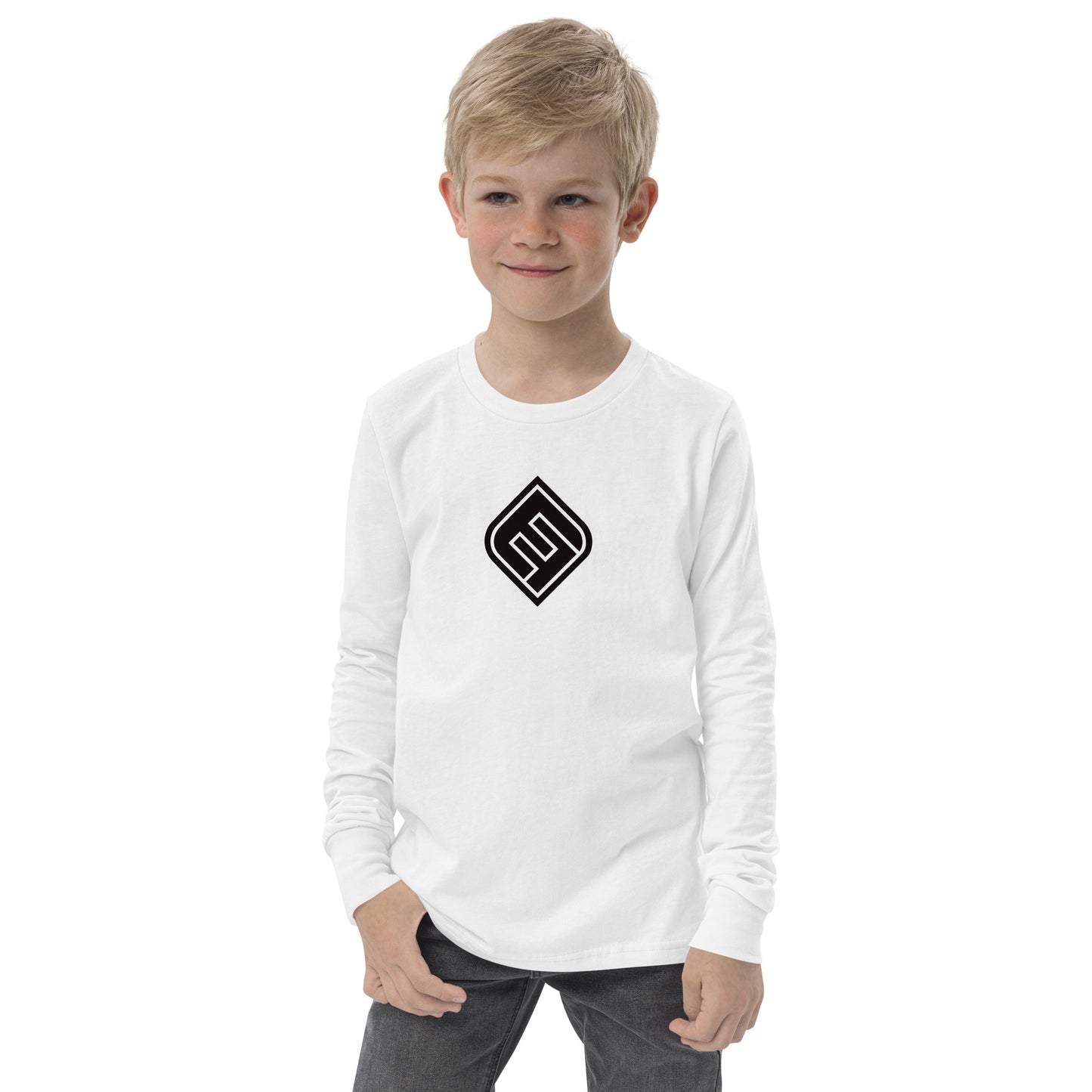 EF_Youth long sleeve tee_Black Diamond Logo